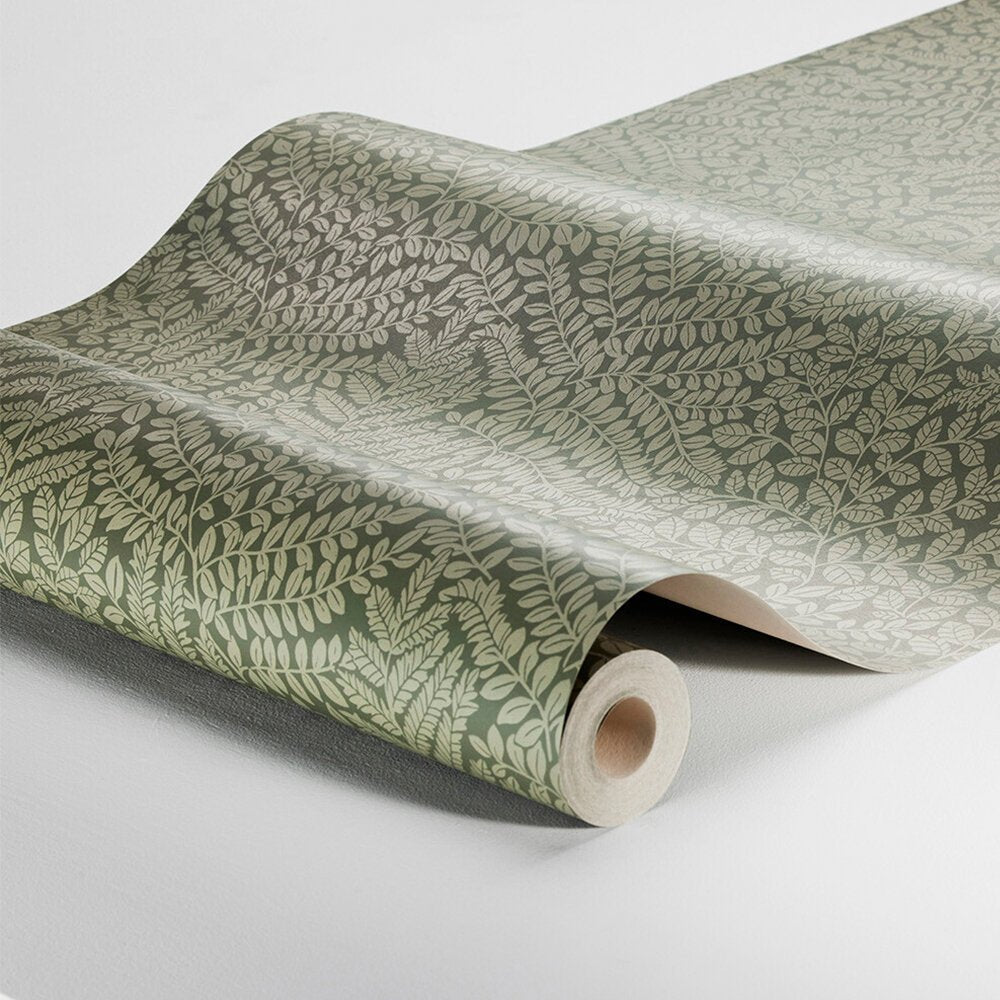 Bladverk Wallpaper - Olive Green - Boråstapeter - 2021 - Premier Wallcovering