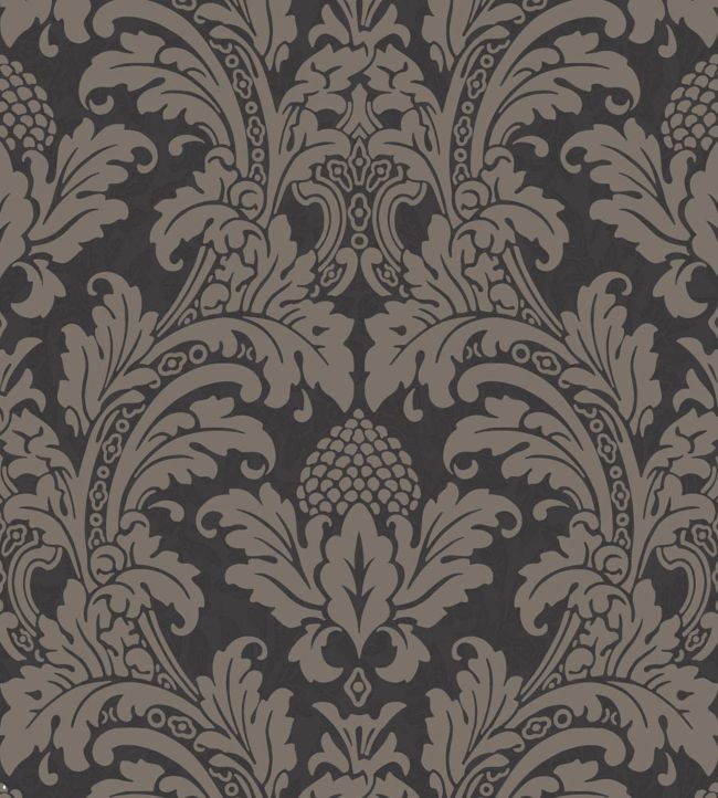 Blake Wallpaper - Metallic Pewter on Charcoal - 94/6032 - Cole & Son - Premier Wallcovering