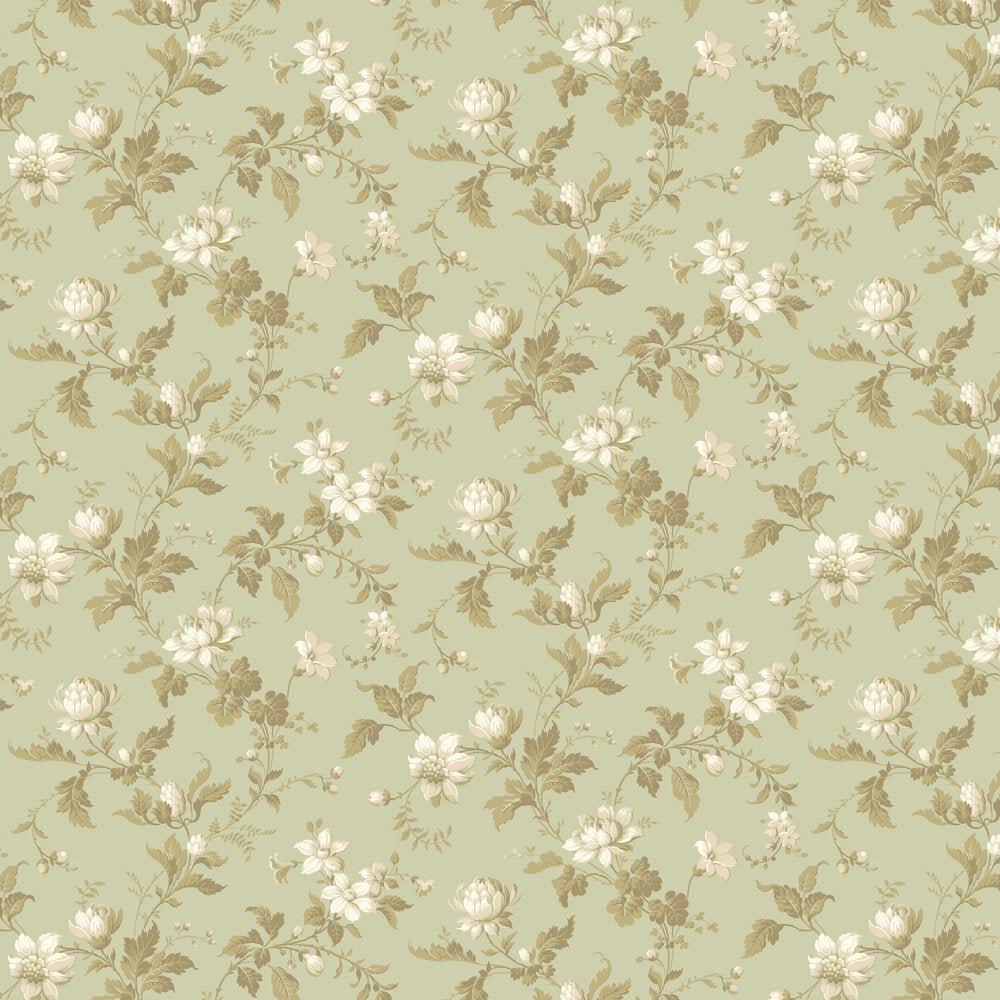 Blomslinga Wallpaper - Green - Boråstapeter - 4518 - Premier Wallcovering