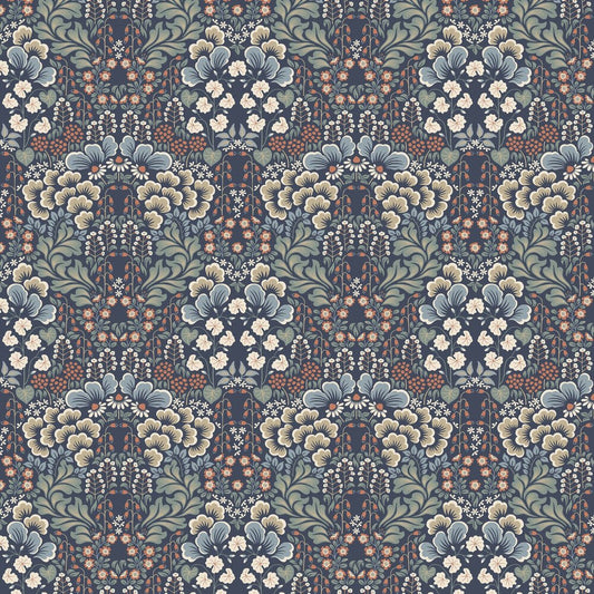 Blomstervall Wallpaper - Multi / Dark - Boråstapeter - 2097 - Premier Wallcovering
