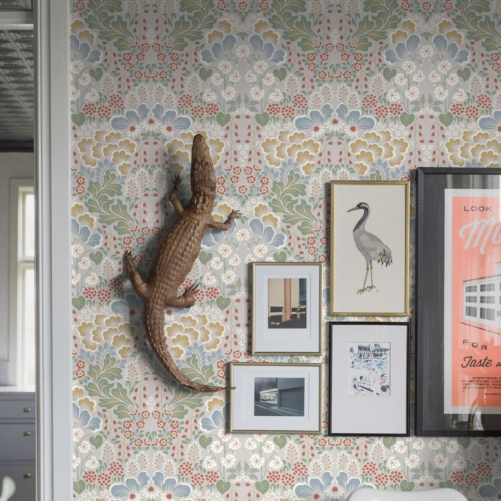 Blomstervall Wallpaper - Multi / Light - Boråstapeter - 2098 - Premier Wallcovering