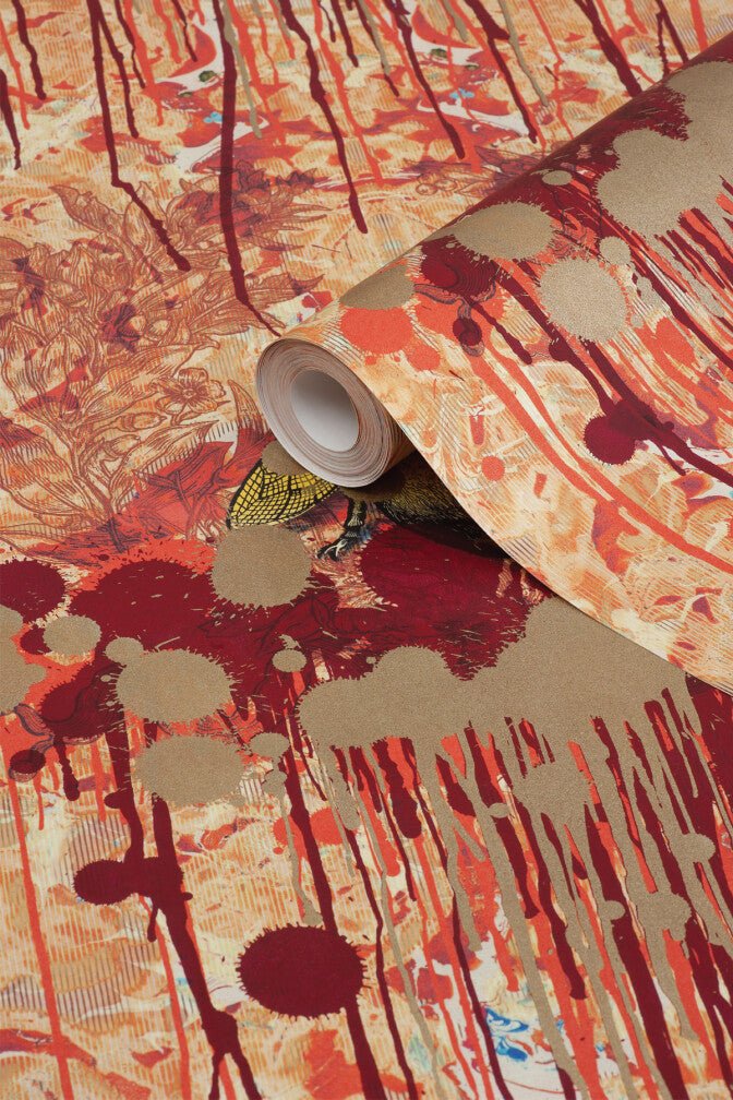 Bloody Empire Wallpaper - Red - Timorous Beasties - TB/BEM/PRL/01 - Premier Wallcovering
