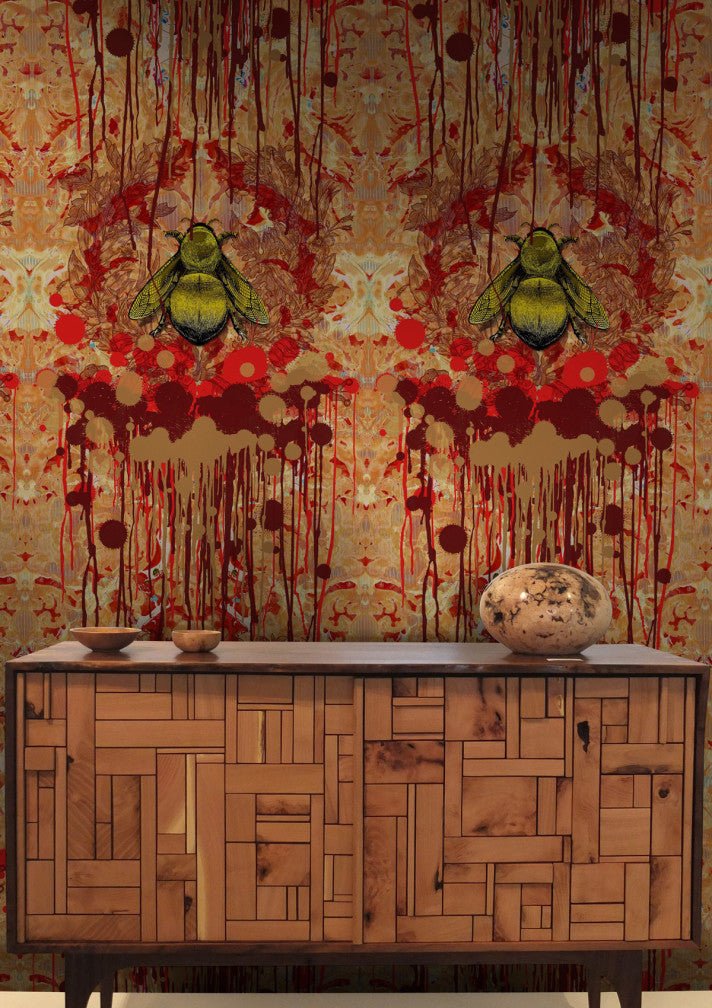 Bloody Empire Wallpaper - Red - Timorous Beasties - TB/BEM/PRL/01 - Premier Wallcovering