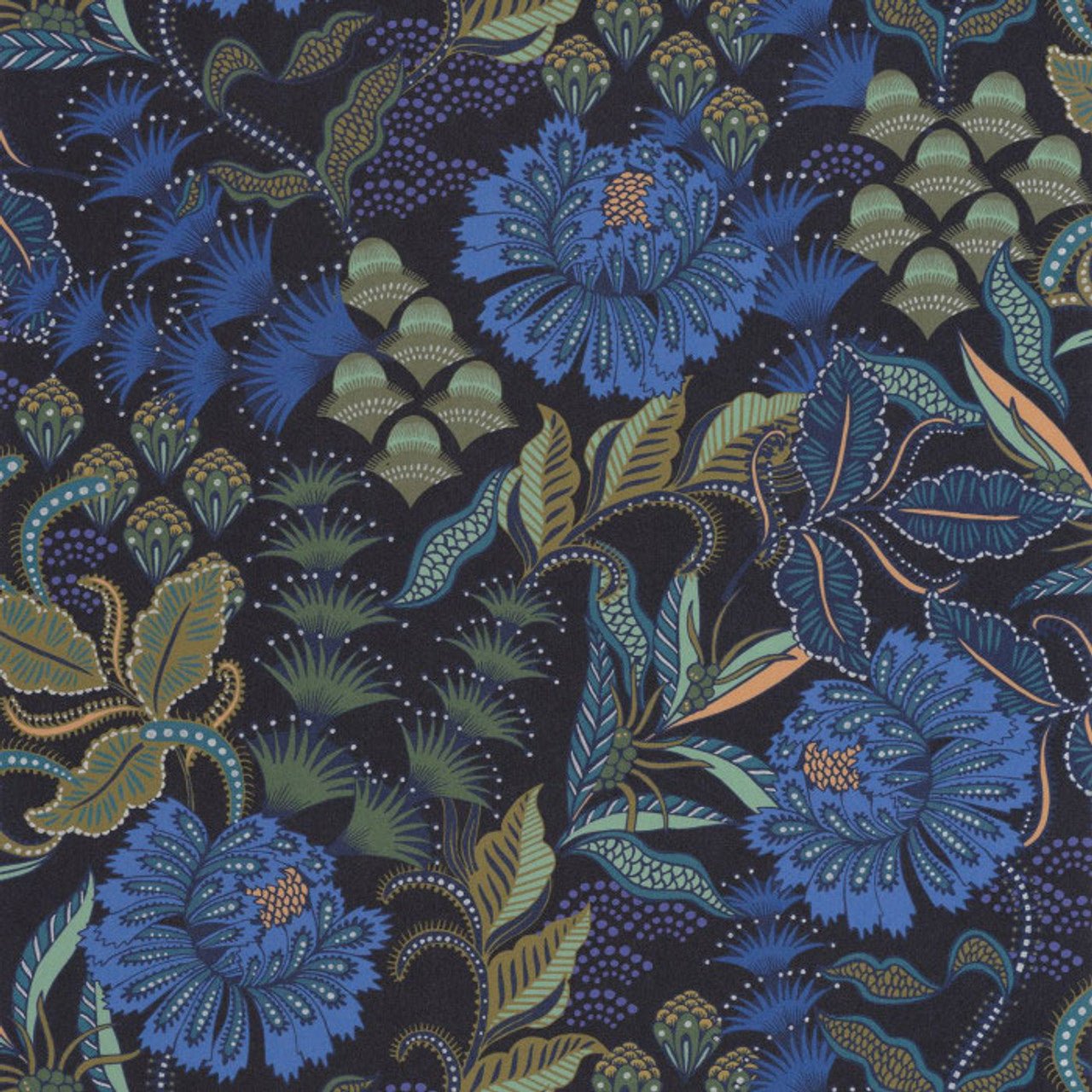 Bloomsbury Derby Wallpaper - Bleu Indigo - Casadeco - 89286312 - Premier Wallcovering