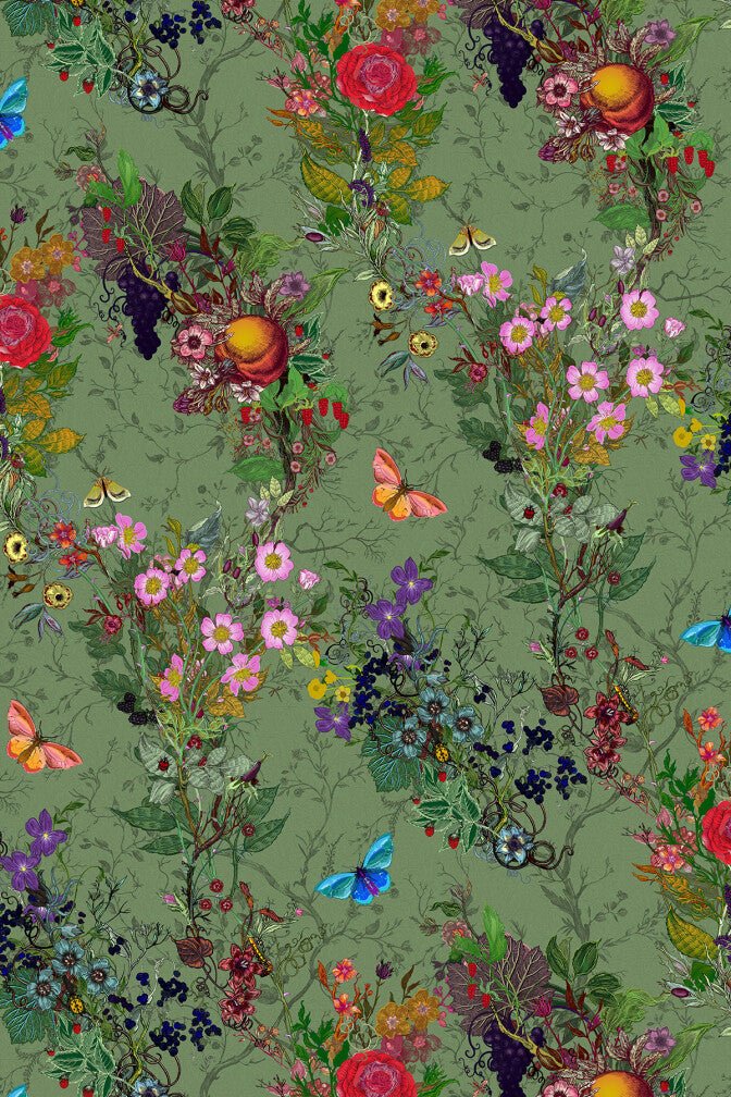 Bloomsbury Garden Wallpaper - Tree Frog - Timorous Beasties - BTN/BLM/TXMT/12 - Premier Wallcovering