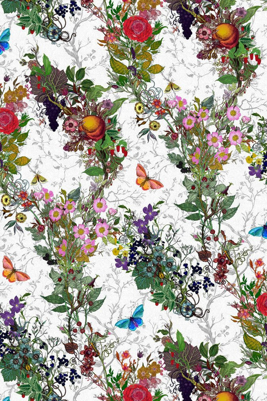 Bloomsbury Garden Wallpaper - Alabaster - Timorous Beasties - BTN/BLM/TXMT/01 - Premier Wallcovering