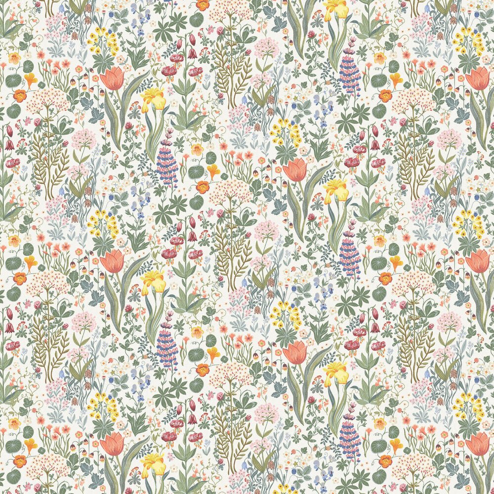 Bloomsterhav Wallpaper - Ivory / Multi - Boråstapeter - 2053 - Premier Wallcovering
