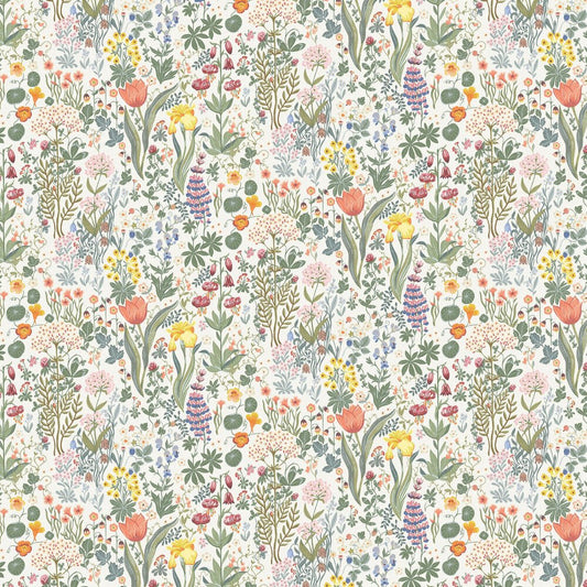 Bloomsterhav Wallpaper - Ivory / Multi - Boråstapeter - 2053 - Premier Wallcovering