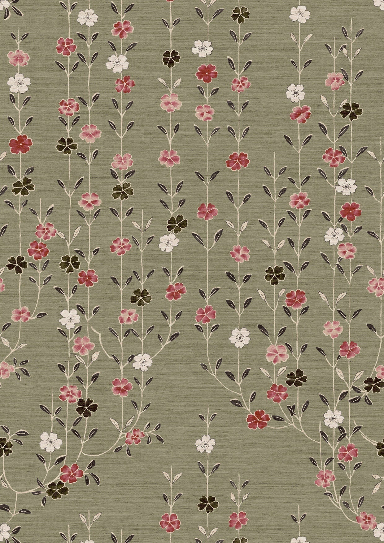 Blossom Wallpaper - Tea Rose - Lewis & Wood - Premier Wallcovering
