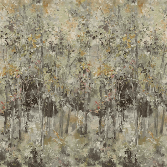 Bois De Bouleau Grasscloth Scene 1 Wallpaper - Sepia - PDG1185/01 - Designers Guild