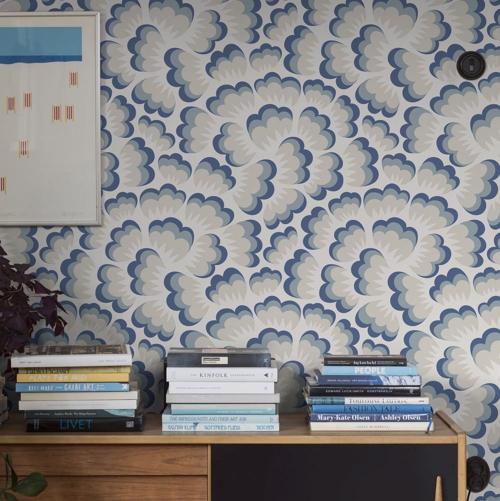 Bom Bom Wallpaper - Blue - Boråstapeter - 2101 - Premier Wallcovering