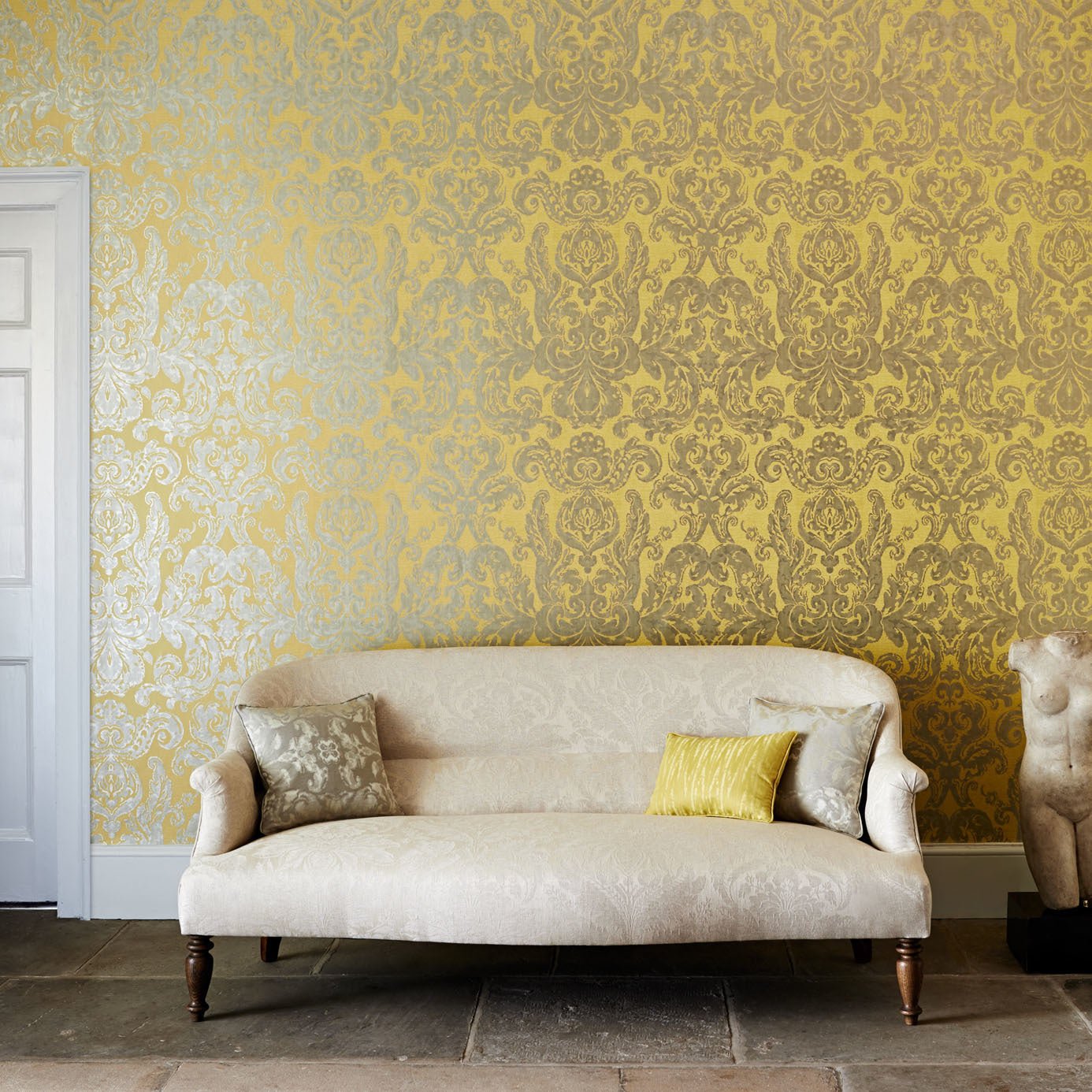 Brocatello Wallpaper - Burnish - ZCON312006 - Zoffany