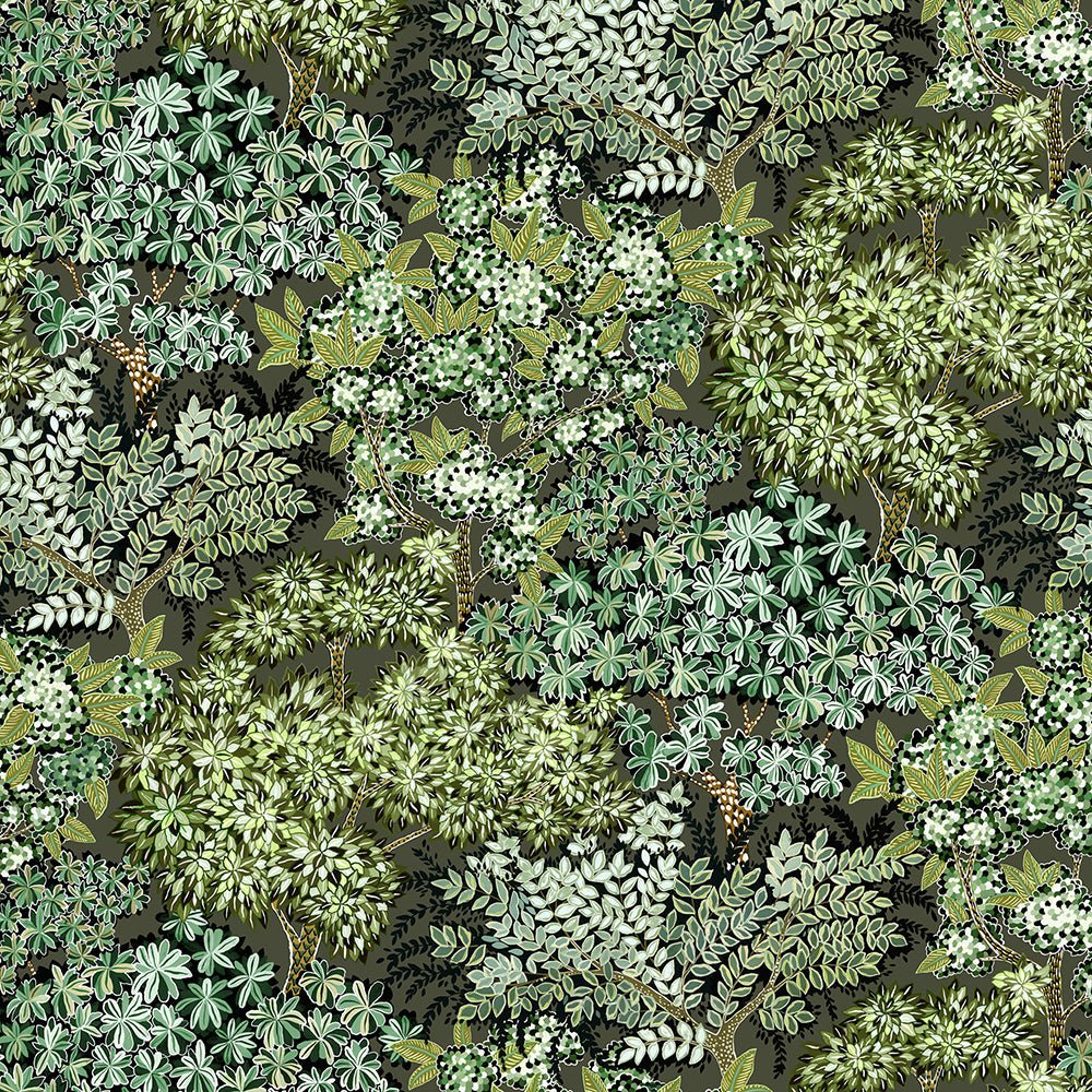 Broccoli Canopy Wallpaper - Chaingate Green - Josephine Munsey - JMW-100411 - Premier Wallcovering