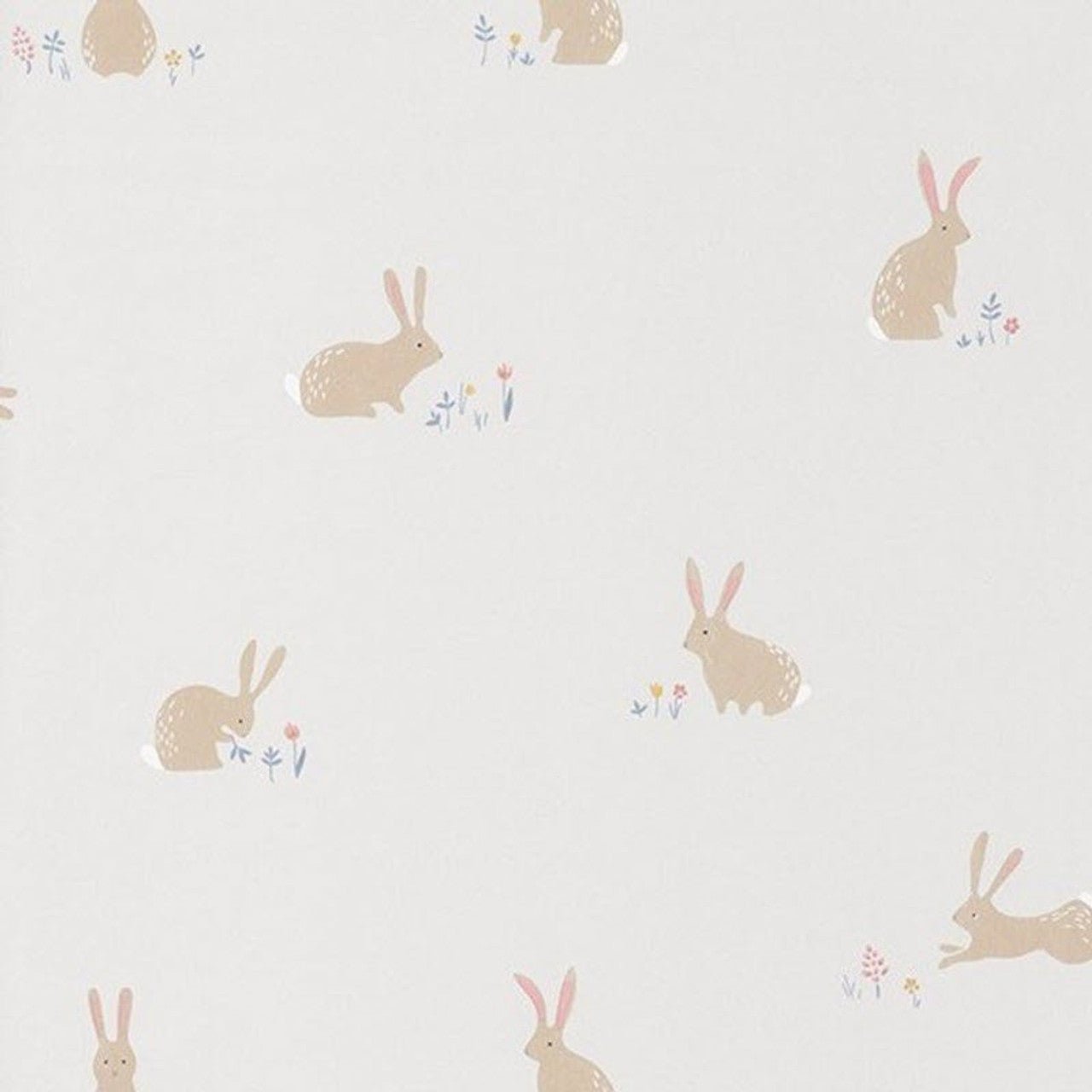 Bunny Happy Dreams Wallpaper - Bleu And Jaune - Casadeco - 82746110 - Premier Wallcovering