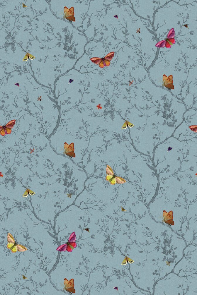 Butterflies Wallpaper - Skye - Timorous Beasties - BTN/BFL/TXMT/06 - Premier Wallcovering