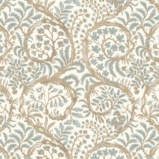 Butterrow Wallpaper - Soft Blue and Brown - Josephine Munsey - JMW-103101 - Premier Wallcovering