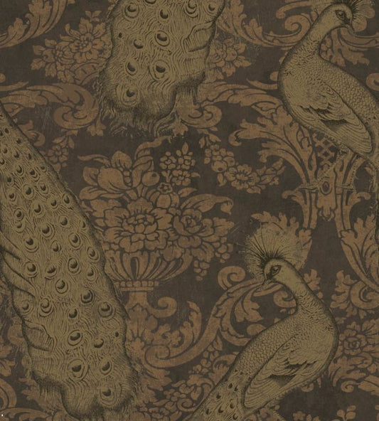 Byron Wallpaper - Metallic Gold & Bronze on Charcoal - 94/7036 - Cole & Son - Premier Wallcovering