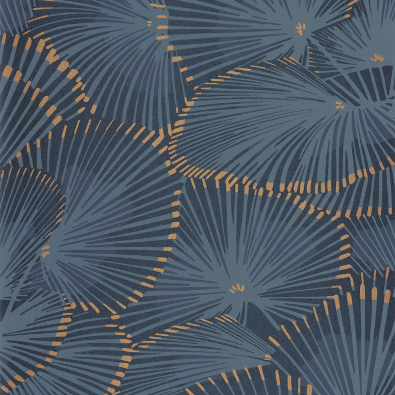 Cabaret Twenties Wallpaper - Bleu Orage - Casadeco - 88646484 - Premier Wallcovering