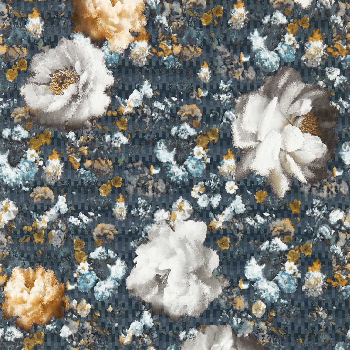 Camile Wallpaper - Midnight/Gold - Clarke & Clarke - W0148/02 - Premier Wallcovering