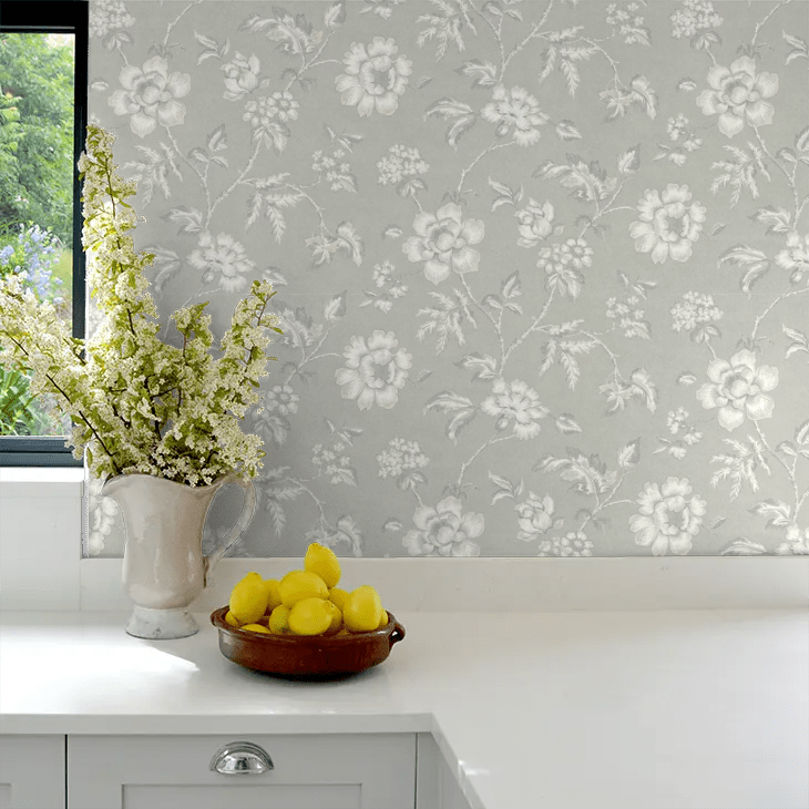 Camille Wallpaper - Grey - Boråstapeter - 7206 - Premier Wallcovering