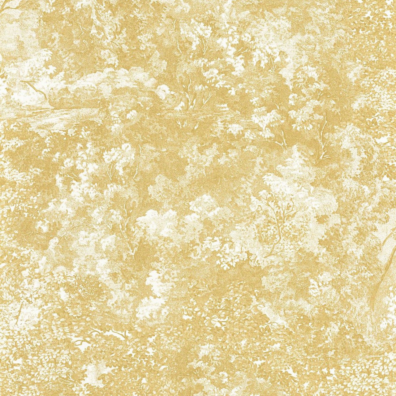 Canopee Voyage Onirique Wallpaper - Jaune Olive - Casadeco - 87242248 - Premier Wallcovering