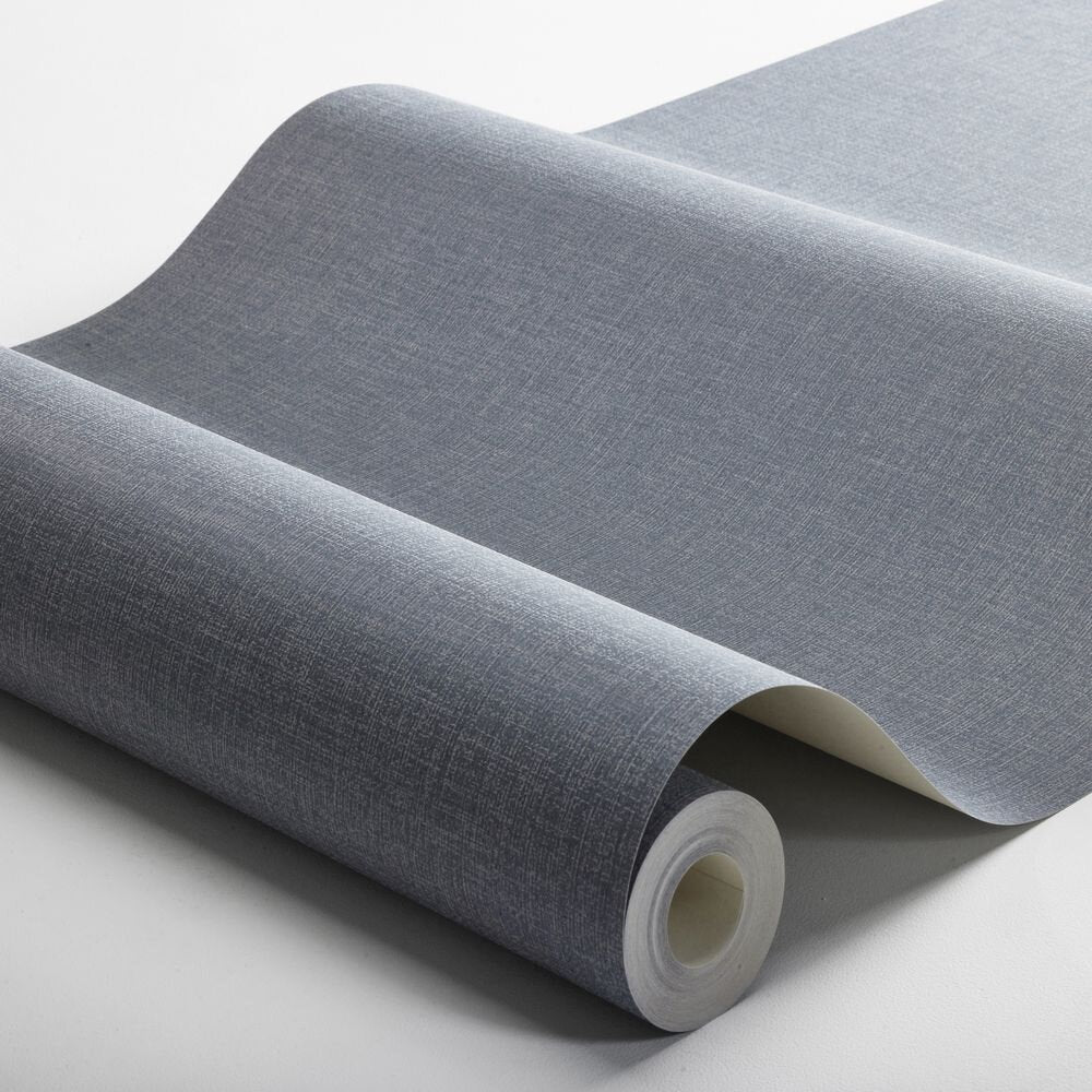 Canvas Wallpaper - Indigo - Boråstapeter - 6134 - Premier Wallcovering