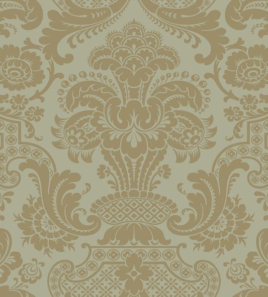 Carmen Wallpaper - Metallic Antique Metallic Gold on Soft Olive - 108/2006 - Cole & Son - Premier Wallcovering