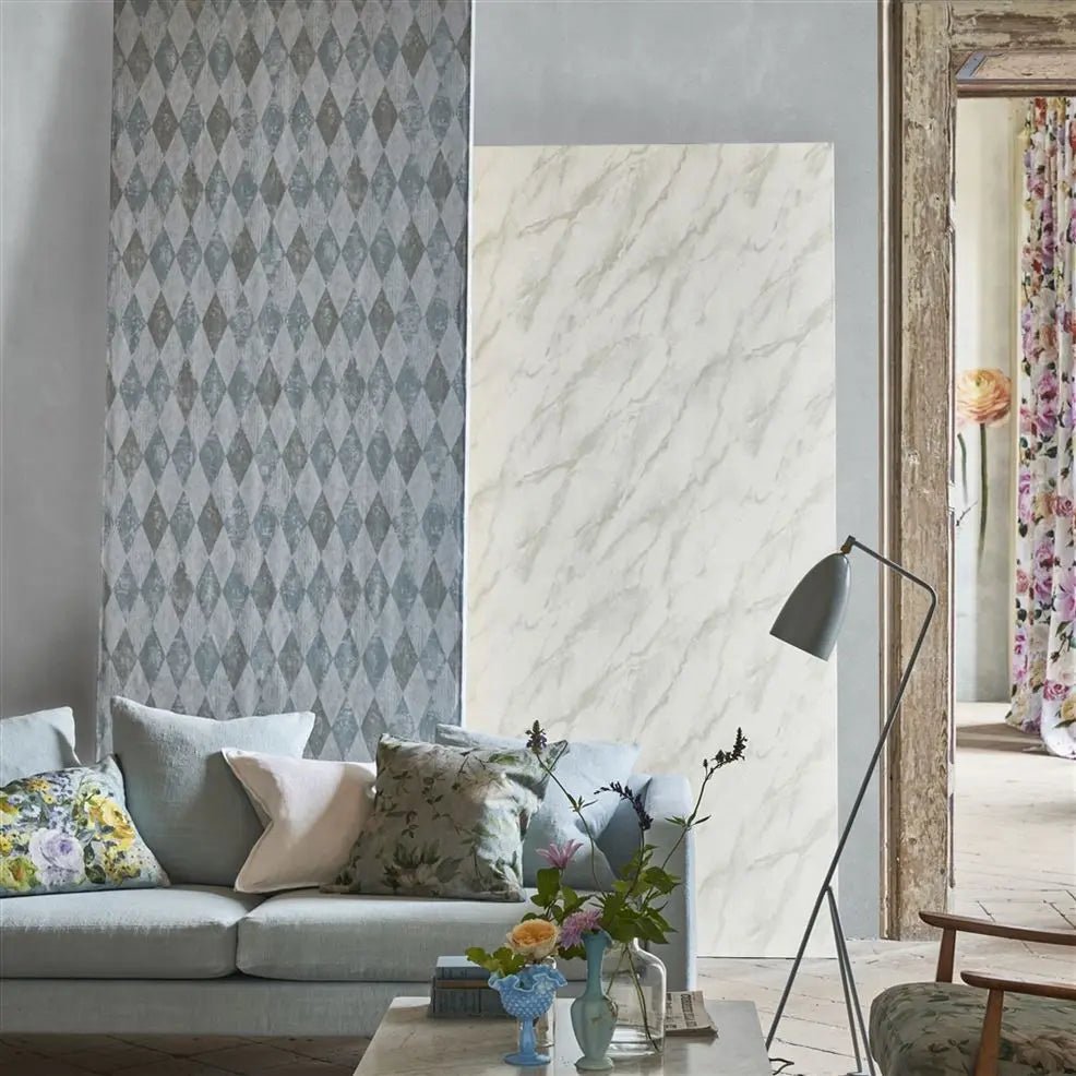 Carrara Grande Wallpaper - Ivory - PDG1089/01 - Designers Guild