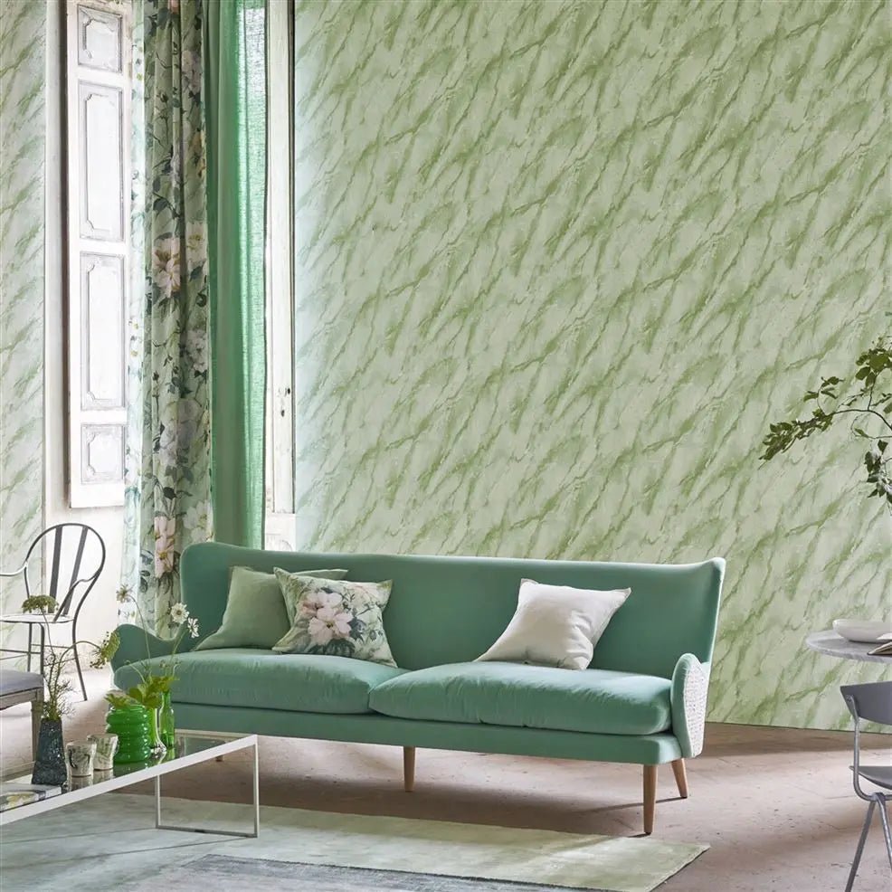 Carrara Grande Wallpaper - Verde - PDG1089/04 - Designers Guild