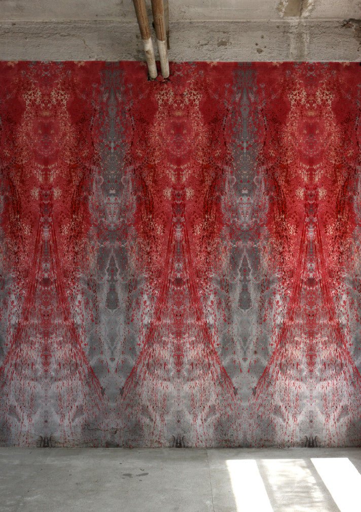 Cascade Superwide Wallpaper Panel - Lacquer Red - Timorous Beasties - ROR/CASC/OBRN/03 - Premier Wallcovering