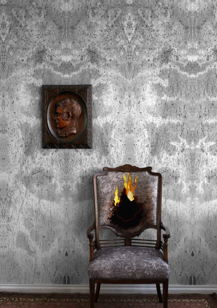 Cascade Superwide Wallpaper Panel - Grey - Timorous Beasties - ROR/CASC/OBRN/05 - Premier Wallcovering
