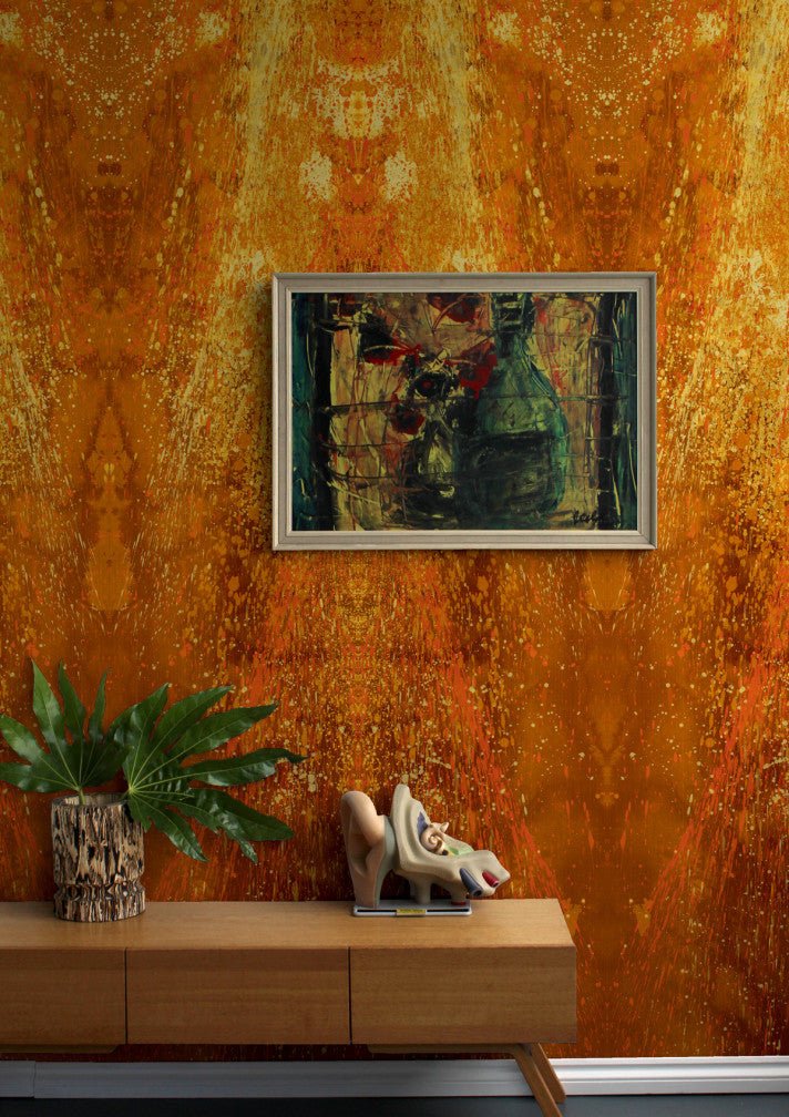 Cascade Superwide Wallpaper Panel - Rust - Timorous Beasties - ROR/CASC/OBRN/02 - Premier Wallcovering
