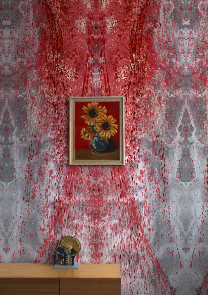 Cascade Superwide Wallpaper Panel - Lacquer Red - Timorous Beasties - ROR/CASC/OBRN/03 - Premier Wallcovering