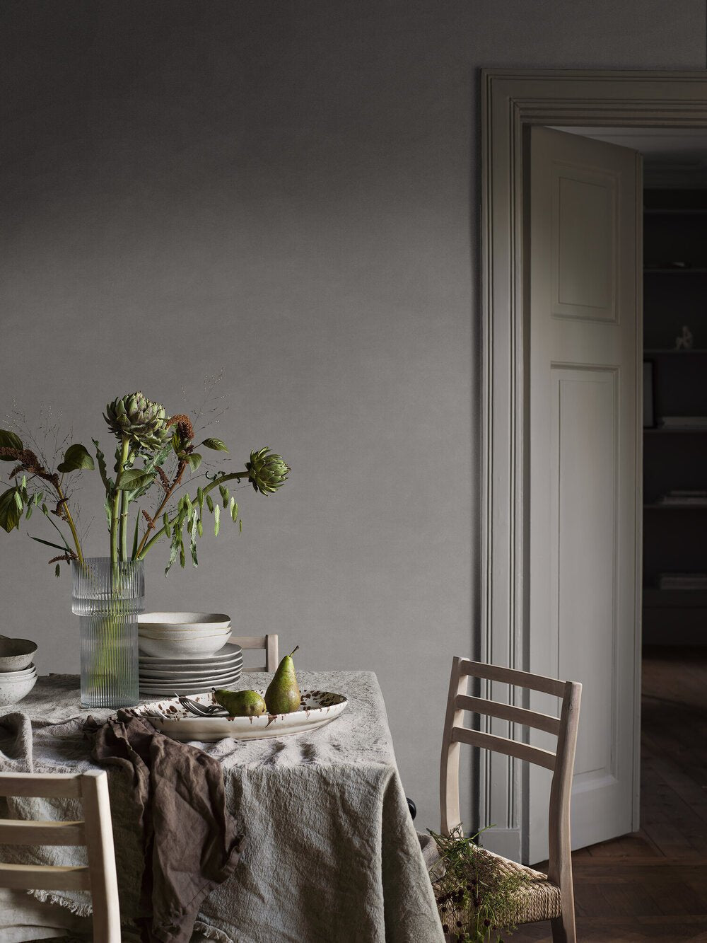Chalk Shades Wallpaper - Soapstone - Boråstapeter - 5052 - Premier Wallcovering