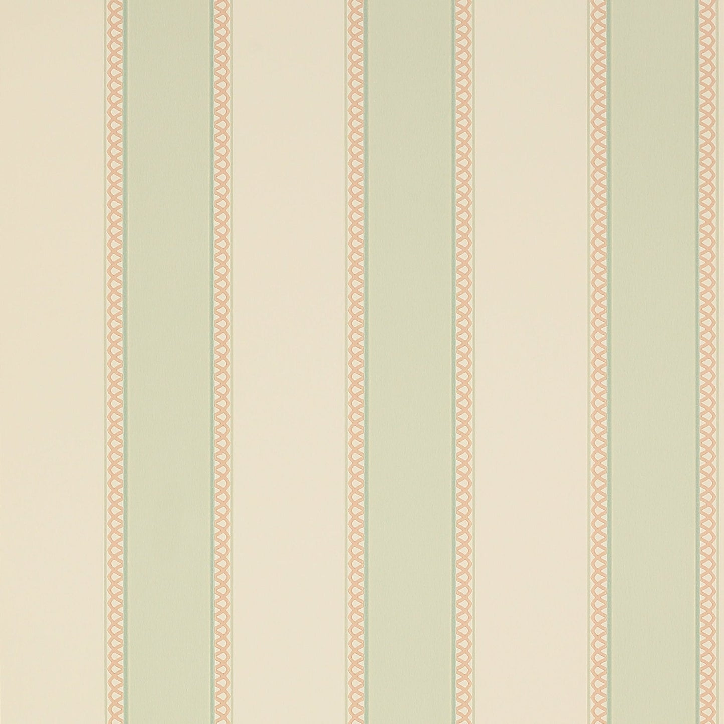 Chartworth Stripe Wallpaper - Aqua/Pink - Colefax & Fowler - 07139/07