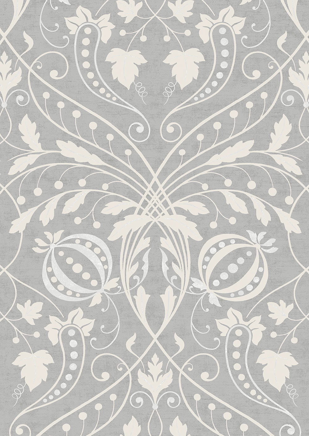 Chateau Wallpaper - Silver - Lewis & Wood - Premier Wallcovering