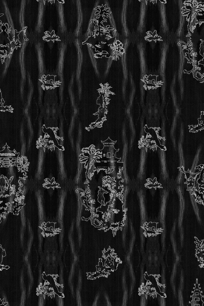 Chinoiserie Scenic Wallpaper - Peppercorn - Timorous Beasties - TB/CNSC/ENW/06 - Premier Wallcovering