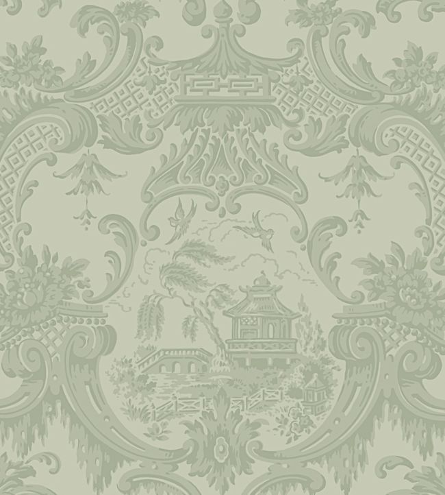 Chippendale China Wallpaper - Soft Olive - 100/3013 - Cole & Son - Premier Wallcovering