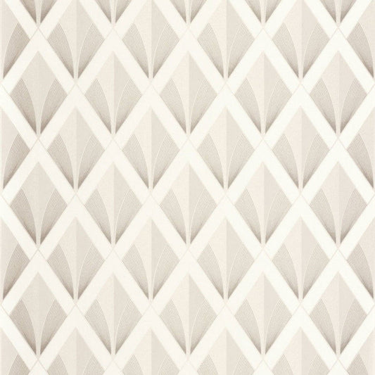 Chrysler Twenties Wallpaper - Blanc Neige - Casadeco - 88670222 - Premier Wallcovering