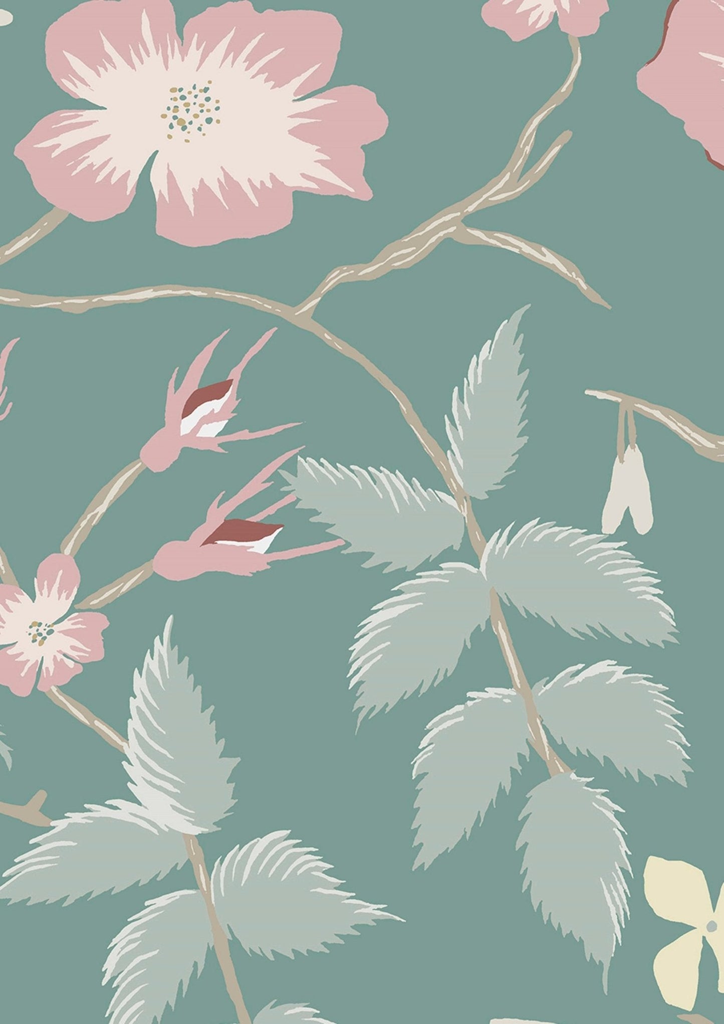 Cinda's Roses Wallpaper - Genie - Lewis & Wood - Premier Wallcovering
