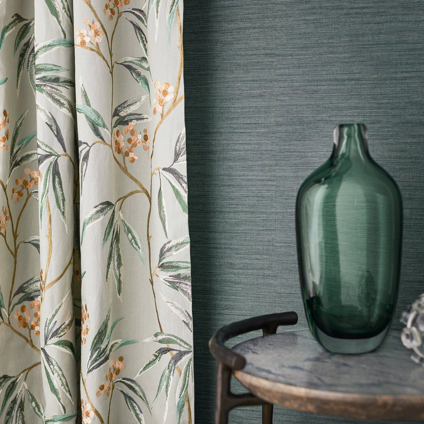 Ciro Abaca Embossed Wallpaper - Hunter - Romo - Textured Vol.I - W462/12 - Premier Wallcovering