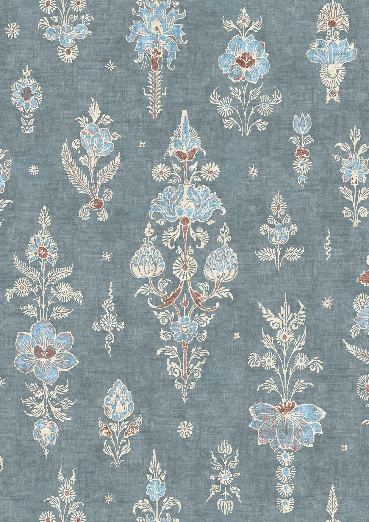 Citadel Wallpaper - Blue Almond - Lewis & Wood - Premier Wallcovering