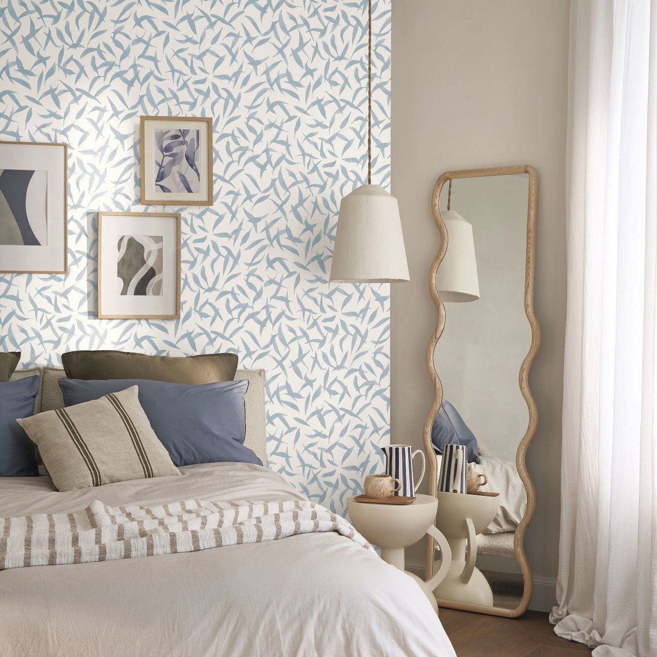 Clos Des Oliviers Echappee Belle Wallpaper - Bleu Horizon - Casadeco - 89846216 - Premier Wallcovering