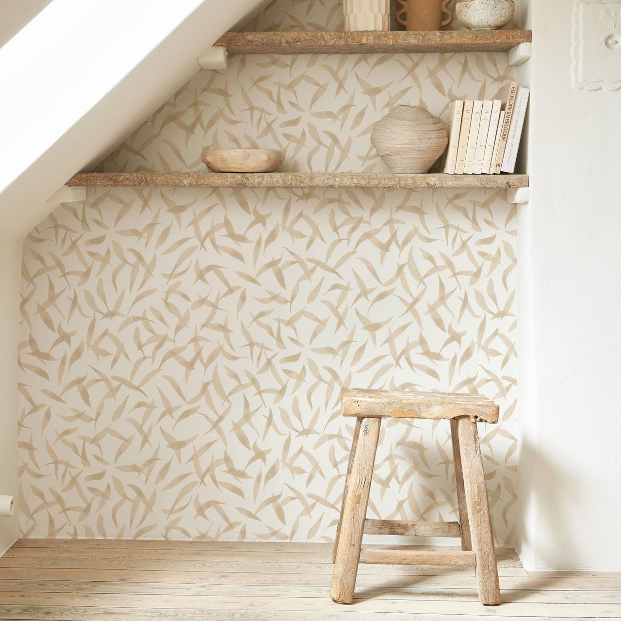 Clos Des Oliviers Echappee Belle Wallpaper - Ficelle / Ardoise - Casadeco - 89841122 - Premier Wallcovering