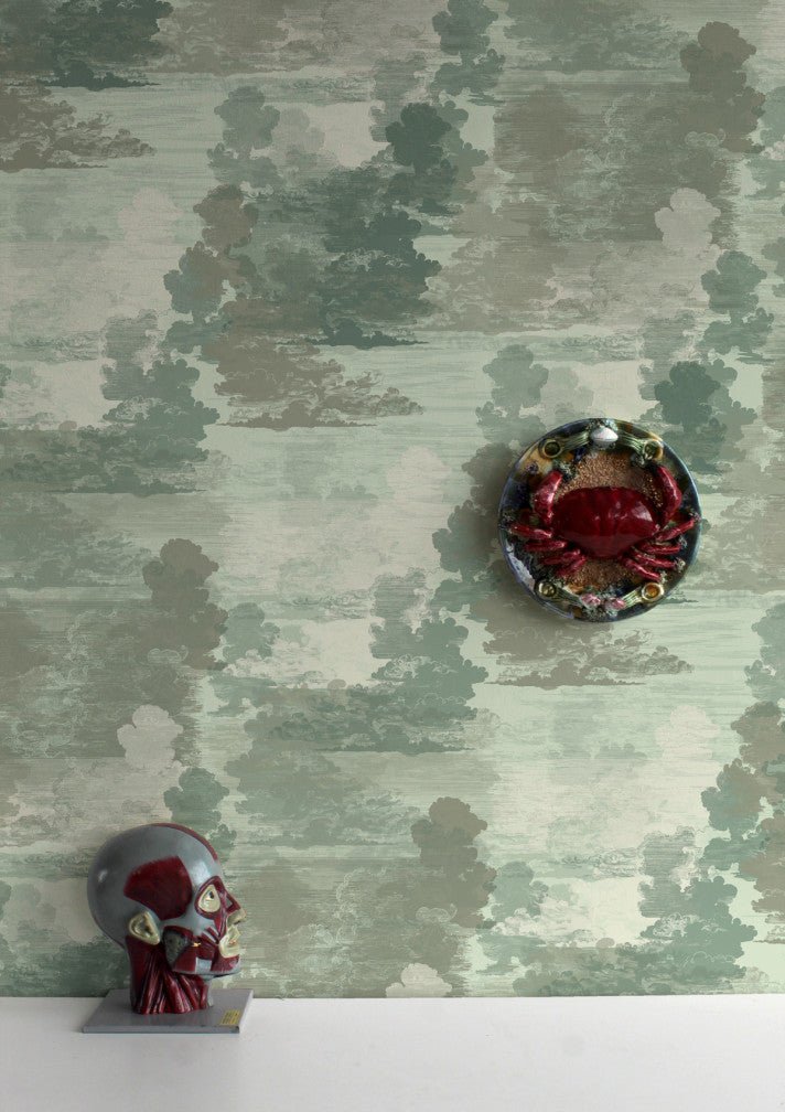 Cloud Toile Wallpaper - Green - Timorous Beasties - TB/CTOIL/MICA/03 - Premier Wallcovering