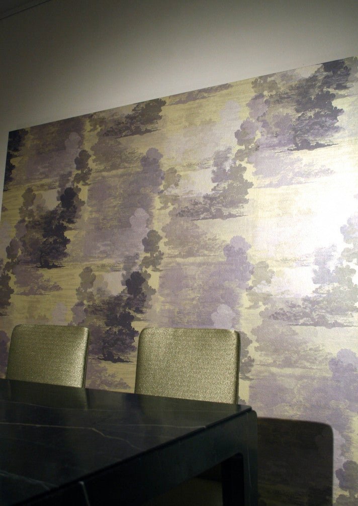Cloud Toile Wallpaper - Greys on Yellow - Timorous Beasties - TB/CTOIL/MICA/04 - Premier Wallcovering