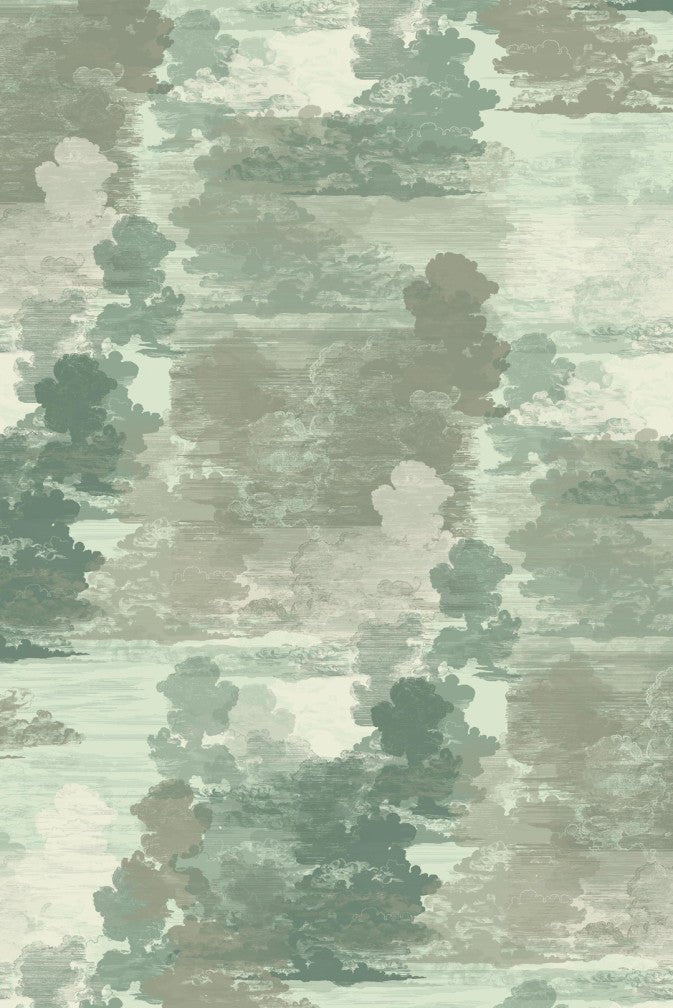 Cloud Toile Wallpaper - Green - Timorous Beasties - TB/CTOIL/MICA/03 - Premier Wallcovering