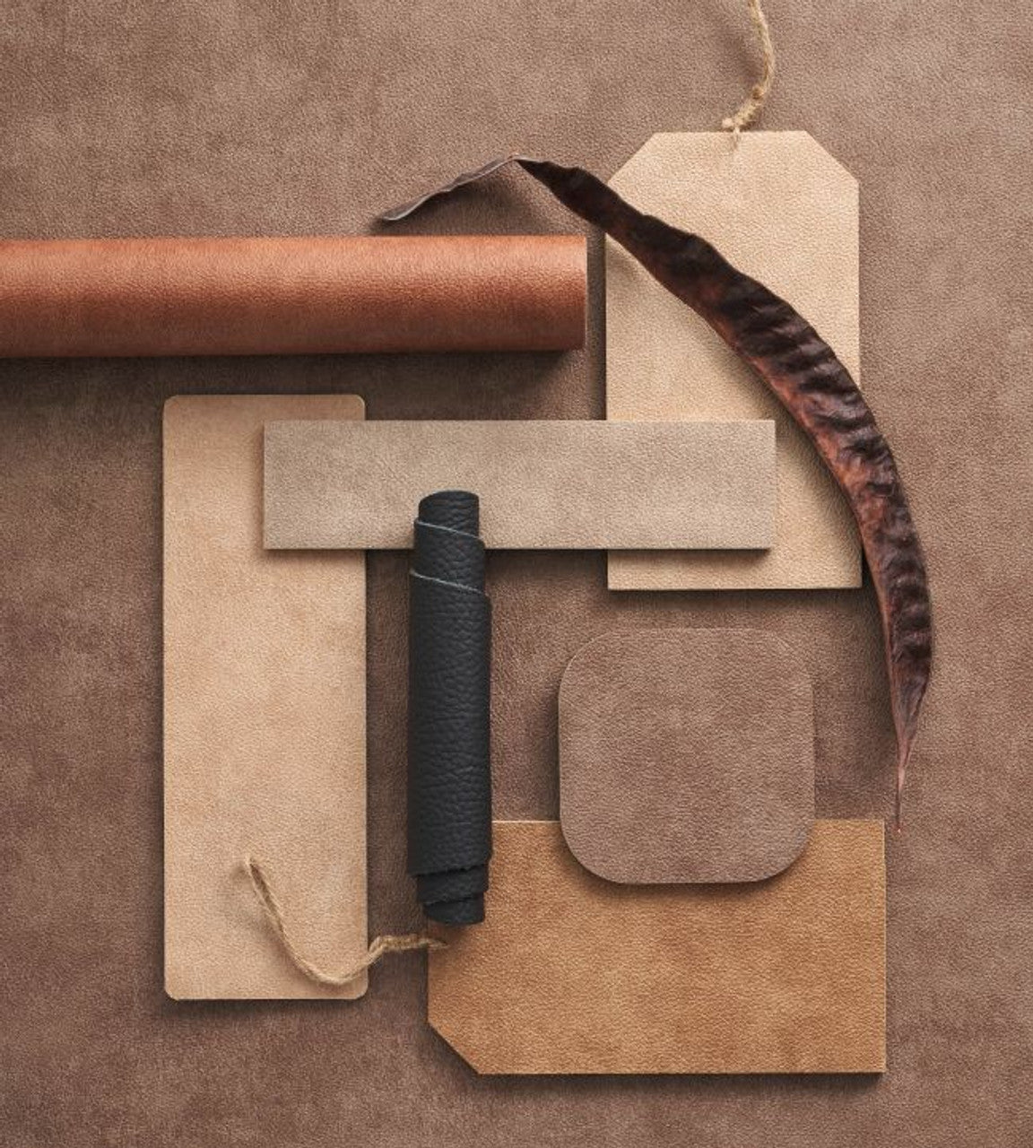 Club Leathers Wallpaper - Noisette - Casadeco - 87132505 - Premier Wallcovering