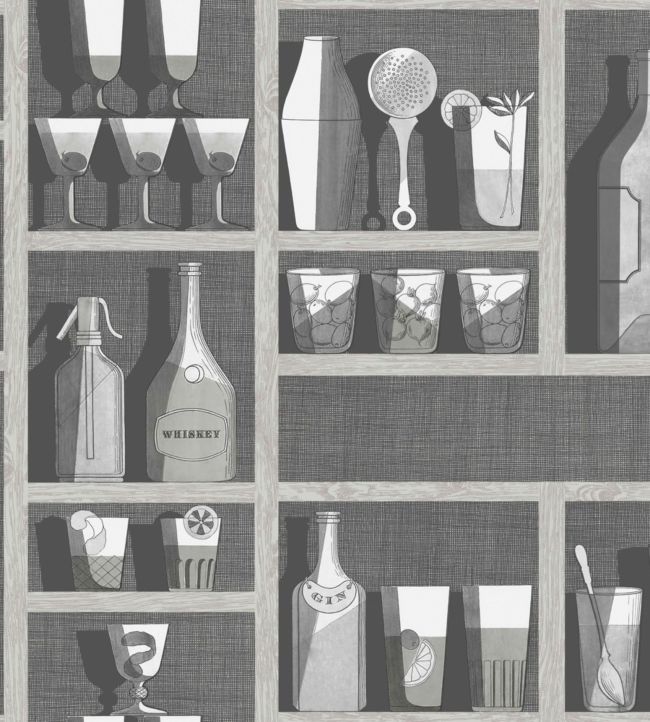 Cocktails Wallpaper - Soot & Snow - 114/23045 - Cole & Son - Premier Wallcovering