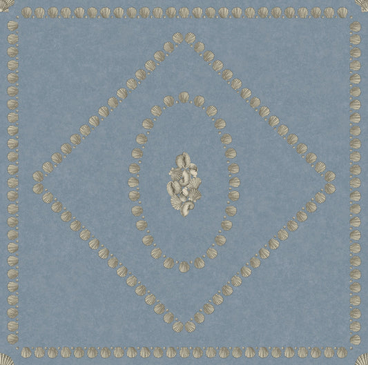 Conchiglie Wallpaper - Gilver on Denim - 123/5022 - Cole & Son - Premier Wallcovering